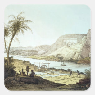 Pegatina Cuadrada Vista de los Templos