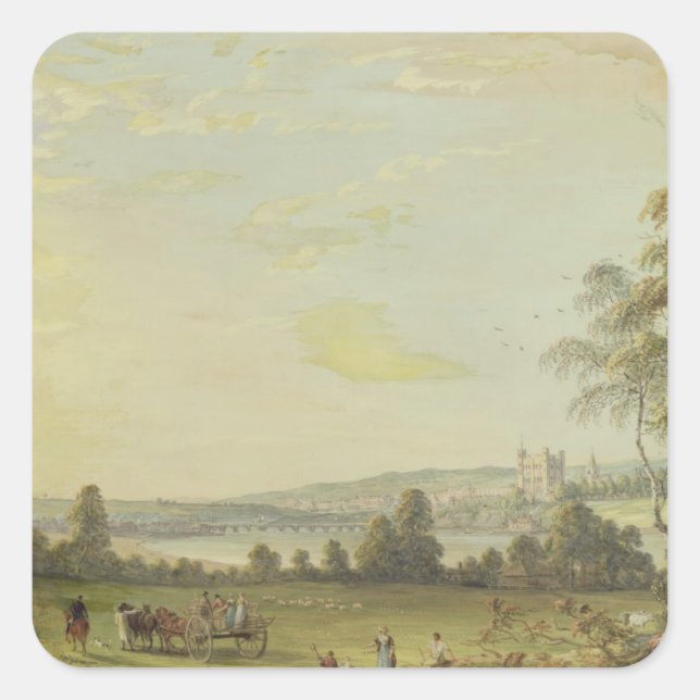 Pegatina Cuadrada Vista de Rochester (Anverso)