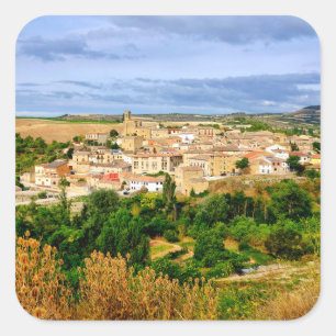 Pegatina Cuadrada Vista de Torres del Río