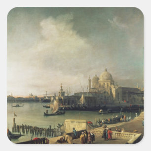 Pegatina Cuadrada Vista de Venecia
