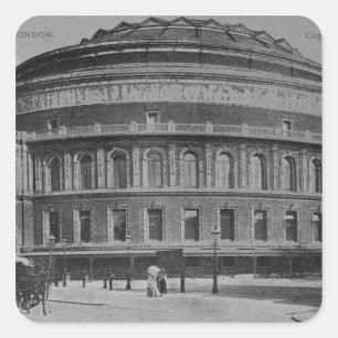 Pegatina Cuadrada Vista del Albert Hall, c.1900