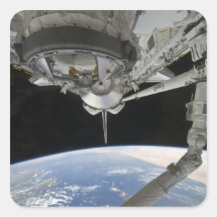 Pegatina Cuadrada Vista del descubrimiento del transbordador