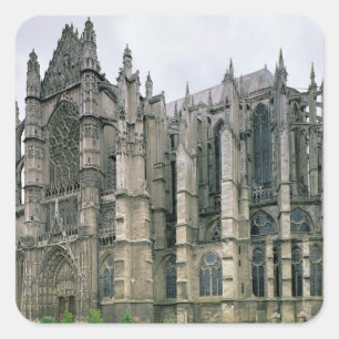 Pegatina Cuadrada Vista del exterior, iniciada en 1225 (foto)