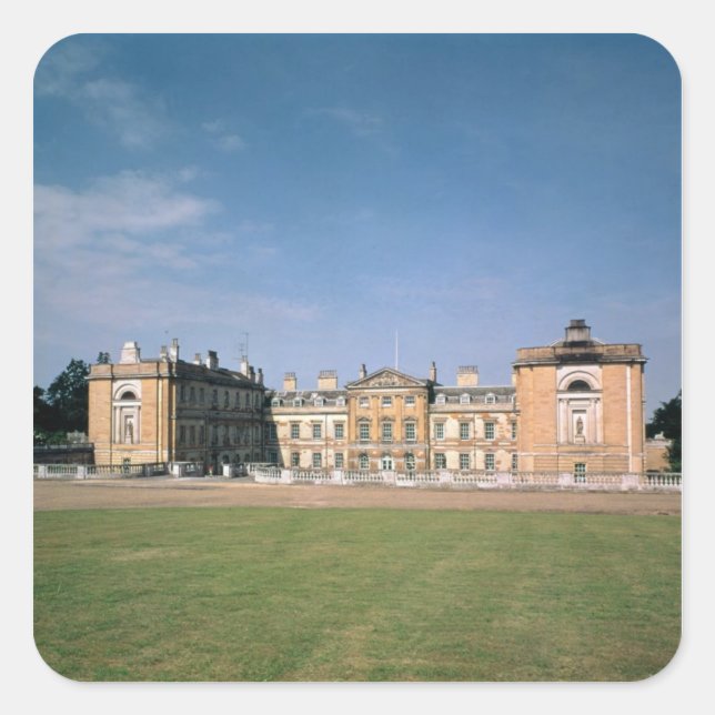 Pegatina Cuadrada Vista del frente oeste, reconstruida 1746-61 (Anverso)