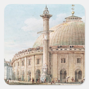 Pegatina Cuadrada Vista del mercado de cereales