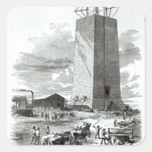 Pegatina Cuadrada Vista del monumento a Washington