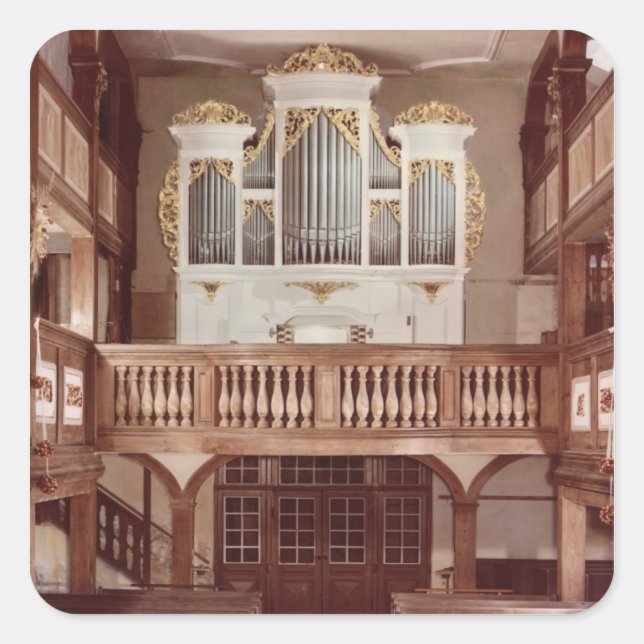 Pegatina Cuadrada Vista del órgano (Anverso)
