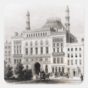 Pegatina Cuadrada Vista del Panóptico Real de la Ciencia y