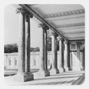 Pegatina Cuadrada Vista del peristyle y de la izquierda del Trianon