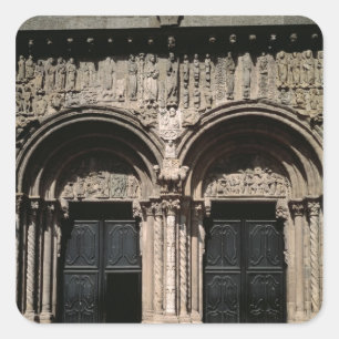 Pegatina Cuadrada Vista del Portico de las Platerias