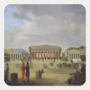 Pegatina Cuadrada Vista del teatro magnífico