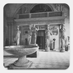 Pegatina Cuadrada Vista del Tribune de las Cariátides