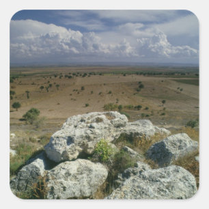 Pegatina Cuadrada Vista desde Troy del paisaje circundante
