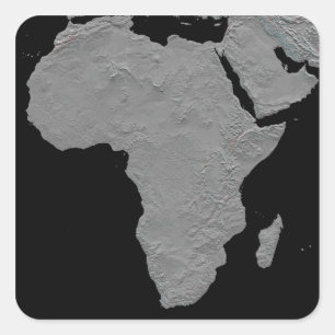 Pegatina Cuadrada Vista estereoscópica de América del Norte