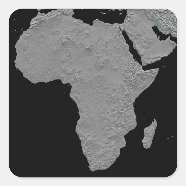 Pegatina Cuadrada Vista estereoscópica de América del Norte (Anverso)