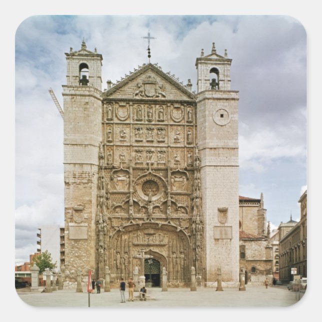 Pegatina Cuadrada Vista exterior de la Fa � oeste (Anverso)