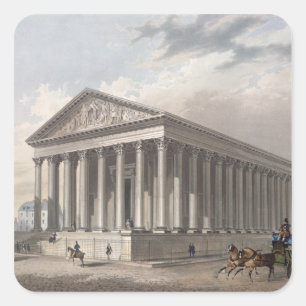 Pegatina Cuadrada Vista exterior de la Madeleine, París