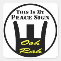 Vista frontal Este Es Mi Signo De Paz Ooh-Rah