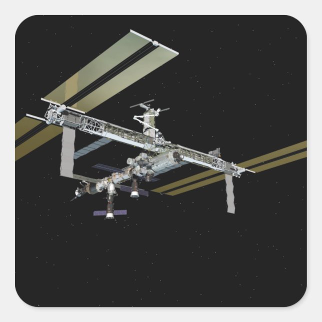 Pegatina Cuadrada Vista generada por computadora 21 (Anverso)