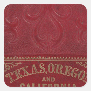 Pegatina Cuadrada Vista geográfica de Texas