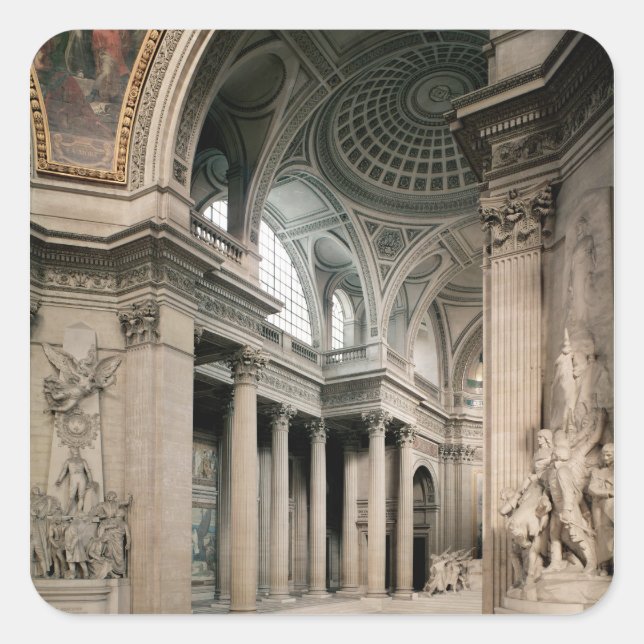 Pegatina Cuadrada Vista interior, 1764-1812 (Anverso)