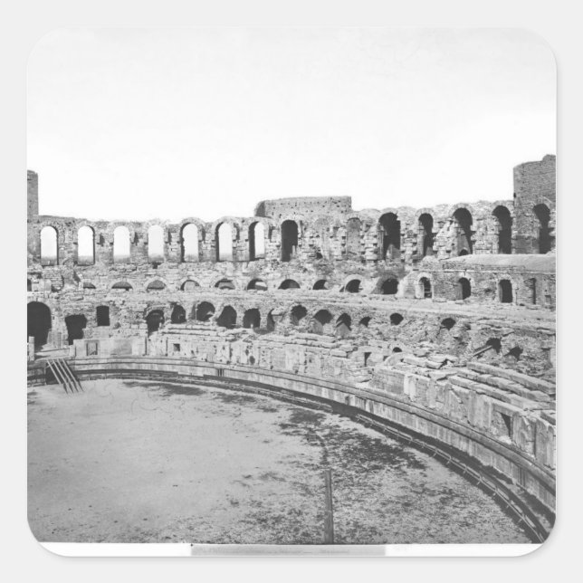 Pegatina Cuadrada Vista interior del anfiteatro (Anverso)