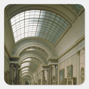 Pegatina Cuadrada Vista interior del grande Galerie