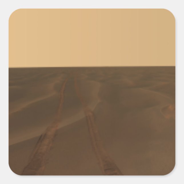 Pegatina Cuadrada Vista panorámica de las llanuras de Meridiani (Anverso)