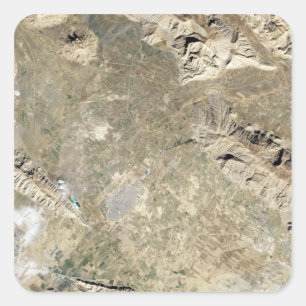 Pegatina Cuadrada Vista por satélite de Persepolis