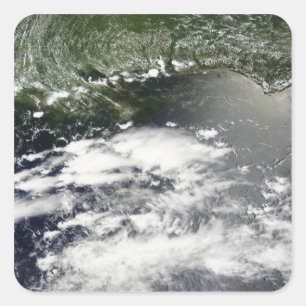 Pegatina Cuadrada Vista por satélite del aceite que se escapa 2