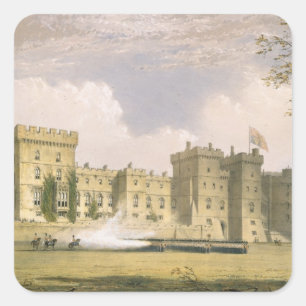 Pegatina Cuadrada Vista suroriental del castillo de Windsor, de