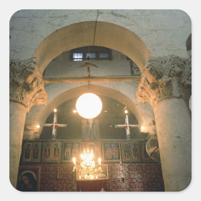 Pegatina Cuadrada Vistas al interior (Anverso)