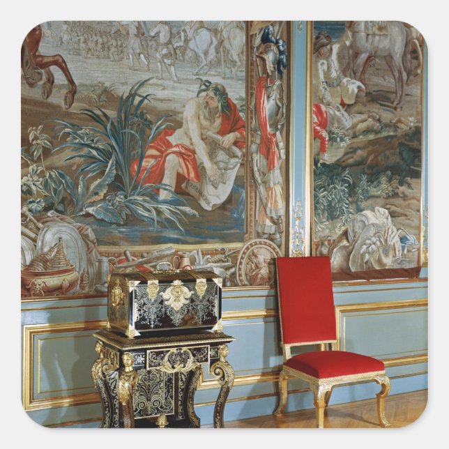 Pegatina Cuadrada Vistas al interior de la tercera sala (Anverso)