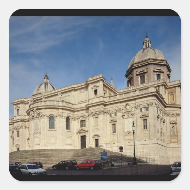 Pegatina Cuadrada Vistas exteriores de la tribuna (Anverso)