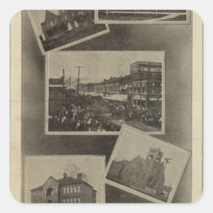 Pegatina Cuadrada Vistas, La Grande, Oregón