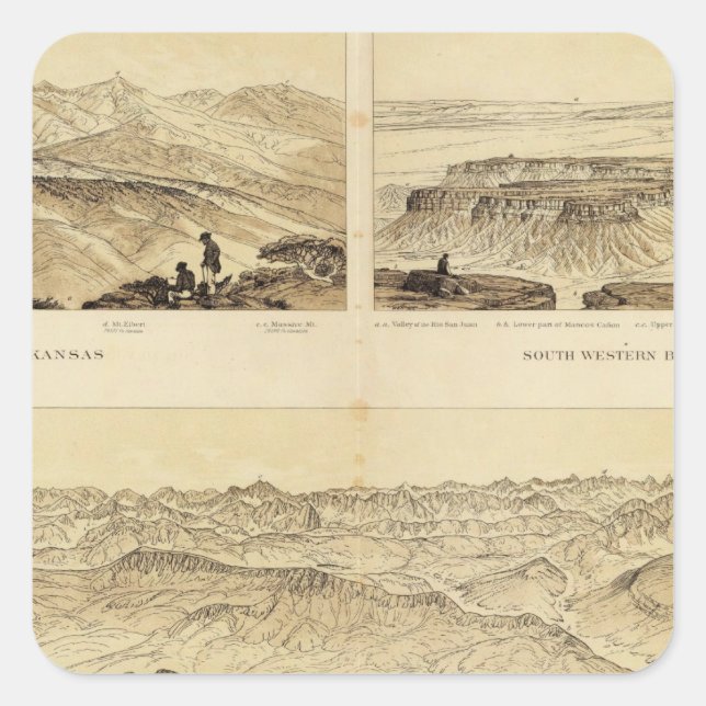 Pegatina Cuadrada Vistas Panorámicas (Anverso)