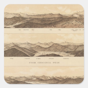 Pegatina Cuadrada Vistas panorámicas del soporte Carrigain