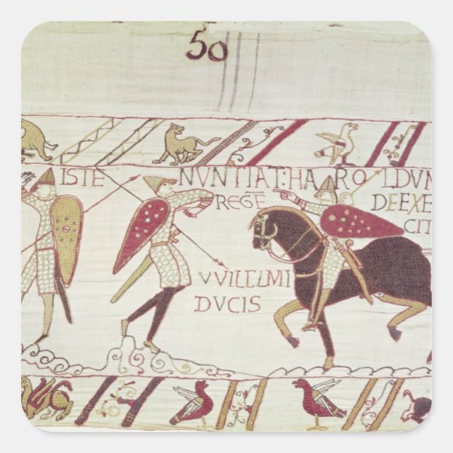 Pegatina Cuadrada Vital informa King Harold (Anverso)