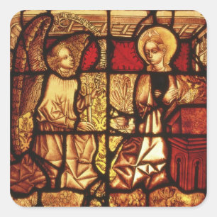 Pegatina Cuadrada Vitral que representa el anuncio, G