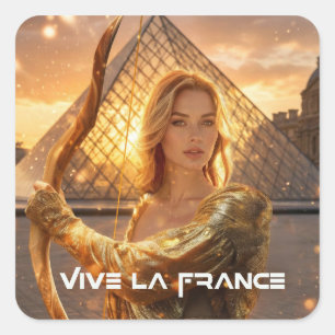 PEGATINA CUADRADA VIVA FRANCIA - PARÍS