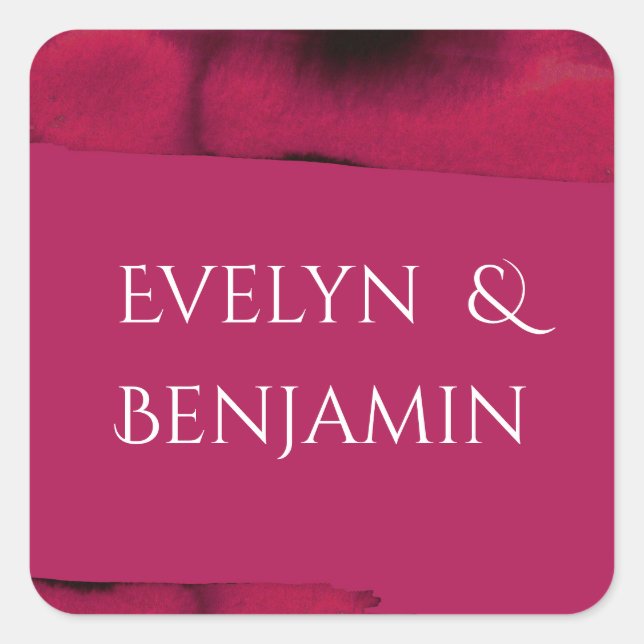 Pegatina Cuadrada Viva Magenta Modern (Anverso)