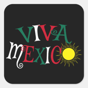 Pegatina Cuadrada Viva México