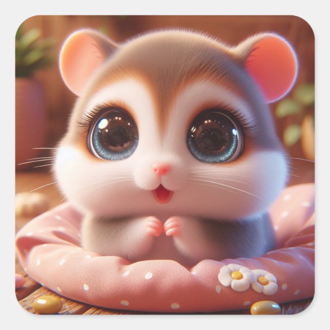 Pegatina Cuadrada "Vivi" (Anverso)