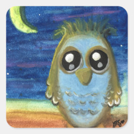 Pegatina Cuadrada Viviendo a la luz de la luna