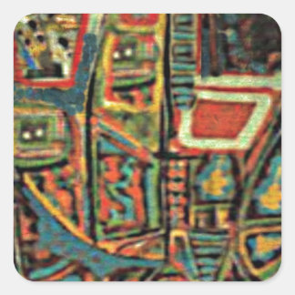 Pegatina Cuadrada Viviendo durante el día