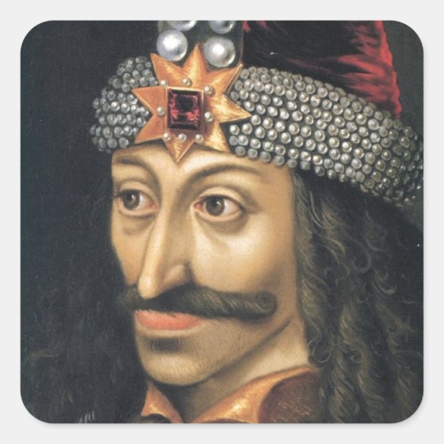 Pegatina Cuadrada Vlad Tepes [Count Dracula] (Anverso)