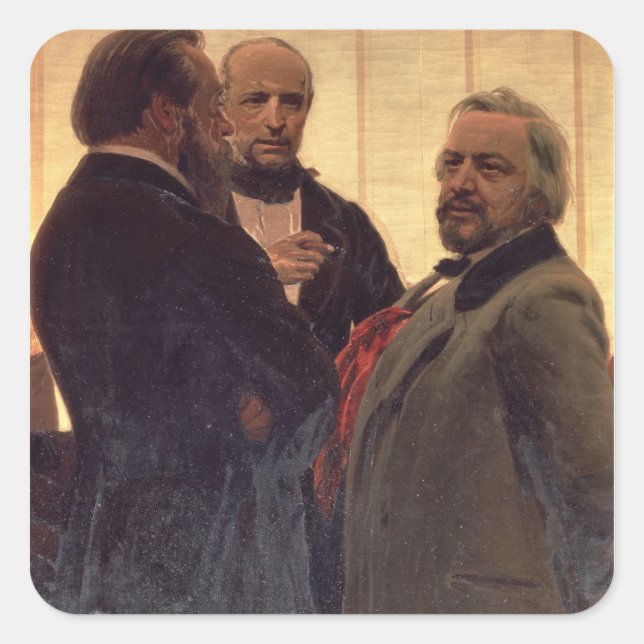 Pegatina Cuadrada Vladimir Odoevsky (Anverso)