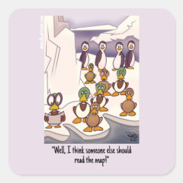 Pegatina Cuadrada Volando hacia el sur