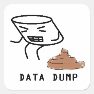 Pegatina Cuadrada Volcado de datos