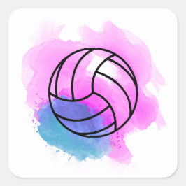 Pegatina Cuadrada Vóleibol acuático